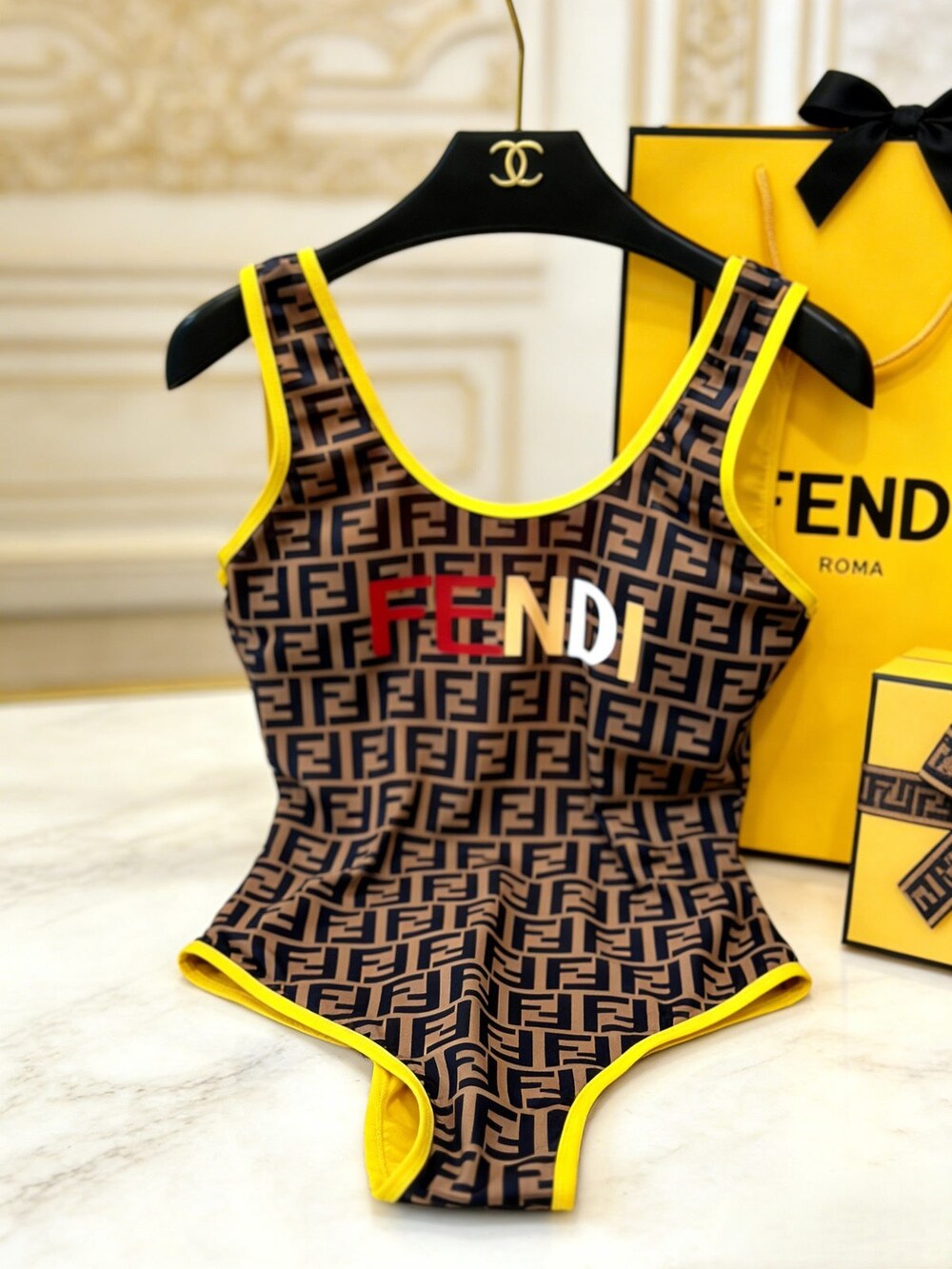 Fendi Monogram One Piece Swimsuit